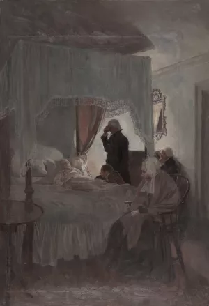Death Of Washington by Howard Pyle Oil Painting