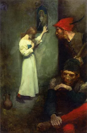Guarded by Rough English Soldiers by Howard Pyle Oil Painting
