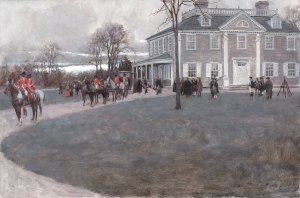 Lady Washington's Arrival At Headquarters, Cambridge, 1775 by Howard Pyle Oil Painting