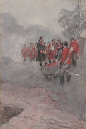 The Burial Of Braddock by Howard Pyle Oil Painting