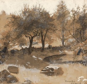 The Mountain Orchard by Howard Pyle Oil Painting