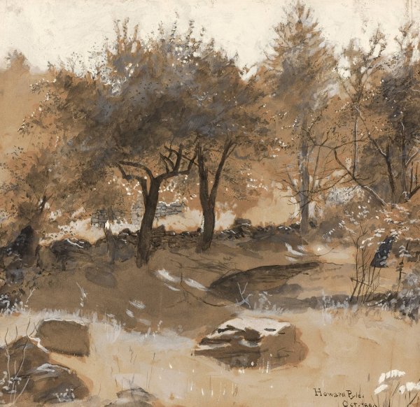 Main Product Photo of The Mountain Orchard  Painting by Howard Pyle