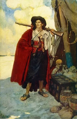 The Pirate was a Picturesque Fellow painting by Howard Pyle