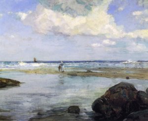 English Coast also known as Gone on St. Ives Beach by Howard Russell Butler Oil Painting