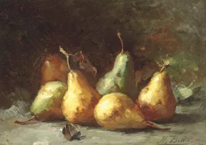 Pears by Hubert Bellis Oil Painting