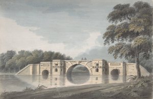 Bridge at Blenheim Palace by Hubert Cornish Oil Painting