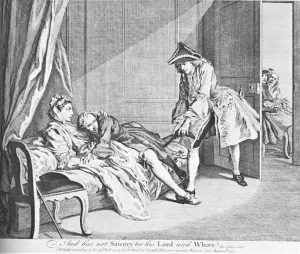 And Has Not Sawney Too His Lord and Whore Oil painting by Hubert-Francois Gravelot
