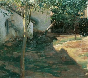 Im Zwetschkengarten by Hubert Landa Oil Painting