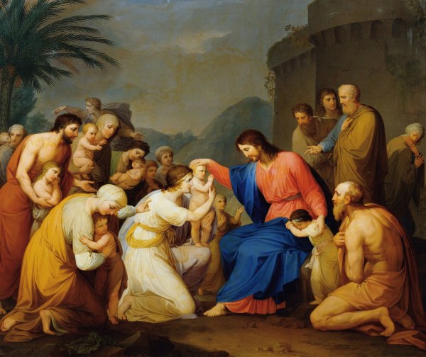 Main Product Photo of Let the Little Children Come to Me  Painting by Hubert Maurer