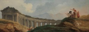 A Colonnade in Ruins by Hubert Robert Oil Painting