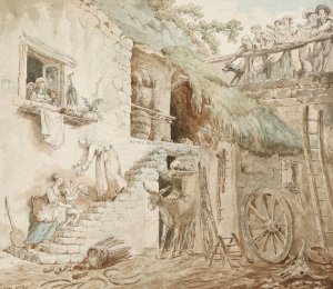 Allegorie de la chute de la famille du Barry by Hubert Robert Oil Painting