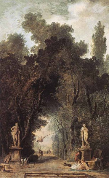 Main Product Photo of Avenue in a Park Painting by Hubert Robert