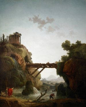 Fantastic View of Tivoli by Hubert Robert Oil Painting