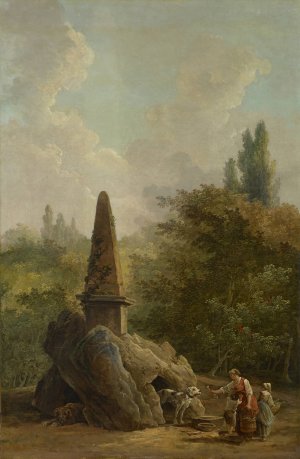 Garden Monument by Hubert Robert Oil Painting