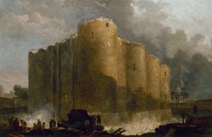 La Bastille, dans les premiers jours de sa demolition by Hubert Robert Oil Painting