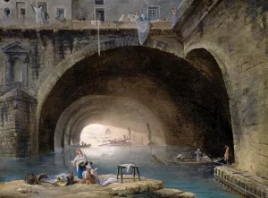 La Bievre by Hubert Robert Oil Painting