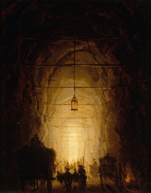 La Grotte du Pausilippe by Hubert Robert Oil Painting