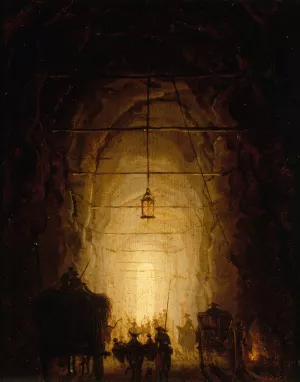La Grotte du Pausilippe by Hubert Robert Oil Painting
