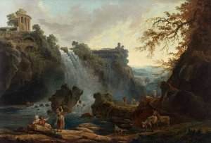Les Cascatelles de Tivoli by Hubert Robert Oil Painting