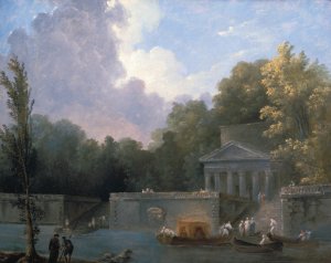 Park Scene by Hubert Robert Oil Painting