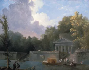 Park Scene by Hubert Robert Oil Painting