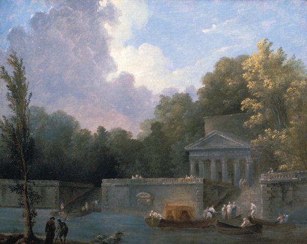 Main Product Photo of Park Scene  Painting by Hubert Robert