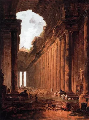 Ruin Capriccio by Hubert Robert Oil Painting