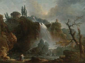 The Cascades At Tivoli by Hubert Robert Oil Painting
