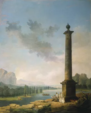 The Column by Hubert Robert Oil Painting