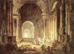 The Finding of the Laokoon by Hubert Robert Oil Painting