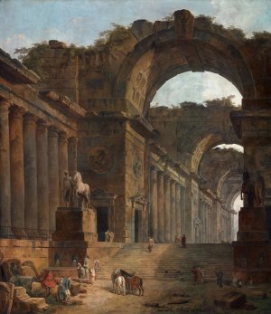 The Fountains by Hubert Robert Oil Painting