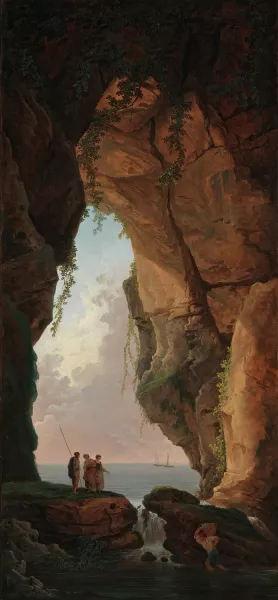 The Mouth of a Cave by Hubert Robert Oil Painting