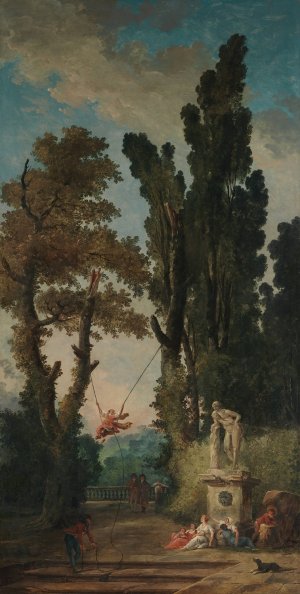 The Swing by Hubert Robert Oil Painting
