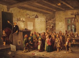 Children's Choir Practice by Hubert Salentin Oil Painting