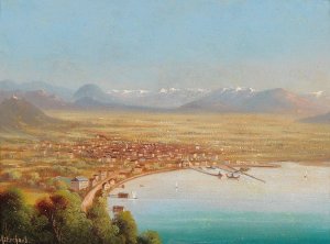 Blick auf Bregenz by Hubert Sattler Oil Painting