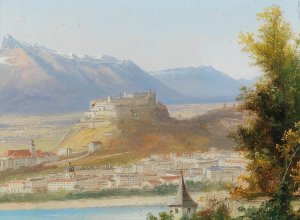 Fortress Hohensalzburg by Hubert Sattler Oil Painting