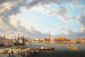 Venice, From San Giorgio Maggiore by Hubert Sattler Oil Painting
