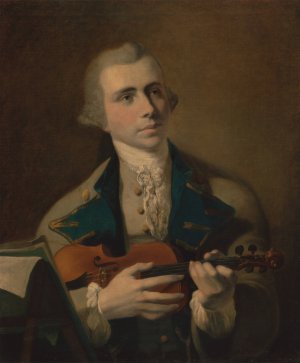 Portrait of a Man, Probably a Self-Portrait by Hugh Barron Oil Painting