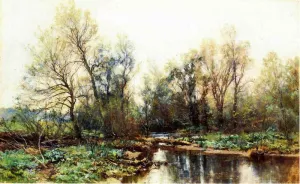 A Clear Stream Oil painting by Hugh Bolton Jones