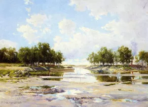 Inlet at Low Tide by Hugh Bolton Jones - Oil Painting Reproduction