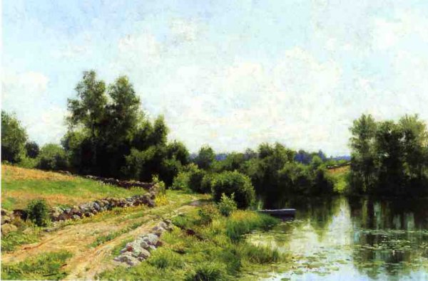 Main Product Photo of Path Along the River Painting by Hugh Bolton Jones