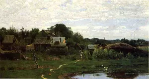 Path by the Pond by Hugh Bolton Jones - Oil Painting Reproduction