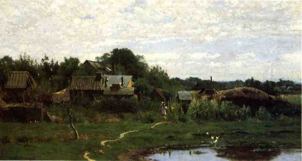 Main Product Photo of Path by the Pond Painting by Hugh Bolton Jones