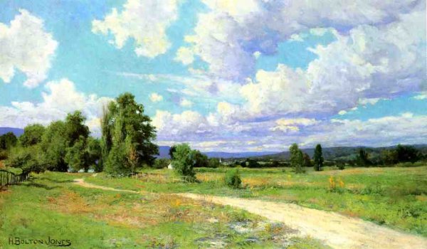 The Road to the Village by Hugh Bolton Jones - Hand-Painted Oil Painting Reproduction