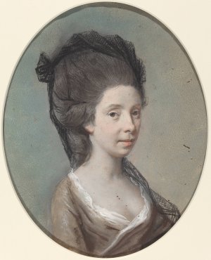 Mary Fox by Hugh Douglas Hamilton Oil Painting