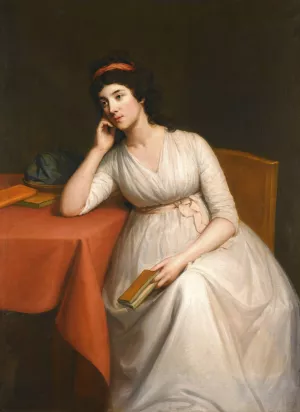 Portrait Of A Lady, Thought To Be Lady Charlotte Mcdonnell, Countess Of Antrim by Hugh Douglas Hamilton Oil Painting