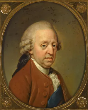 Portrait of Prince Charles Edward Stuart, The Young Pretender by Hugh Douglas Hamilton Oil Painting