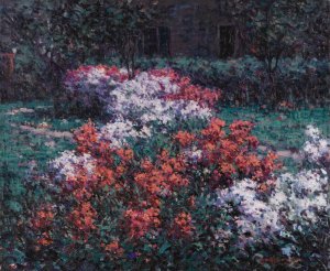 The Phlox Garden by Hugh Henry Breckenridge Oil Painting