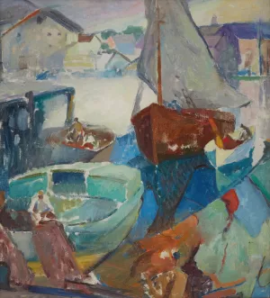The Return of the Fishing Boat by Hugh Henry Breckenridge Oil Painting
