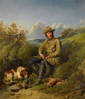 An American Sportsman by Hugh Newell Oil Painting